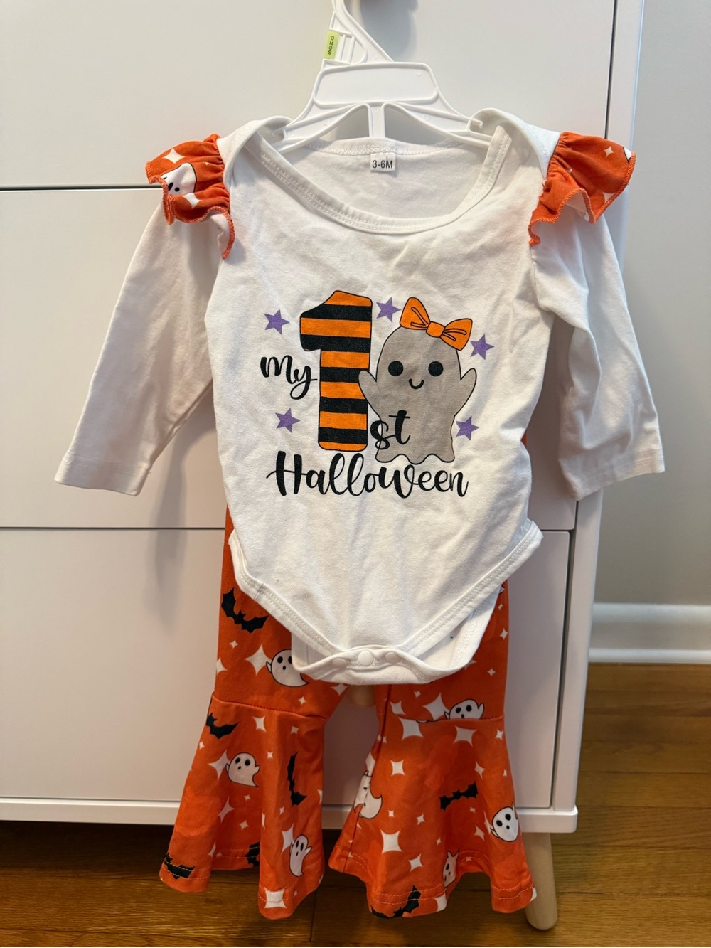 My 1st Halloween long sleeve shirt and bell bottoms set